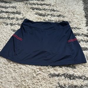 Fila Sport Navy Blue Golf Tennis Skort Skirt, Red Stripes Size Small